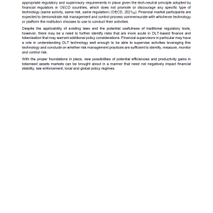 (TOKENISATION OF ASSETS AND DISTRIBUTED LEDGER TECHNOLOGIES IN FINANCIAL MARKETS)