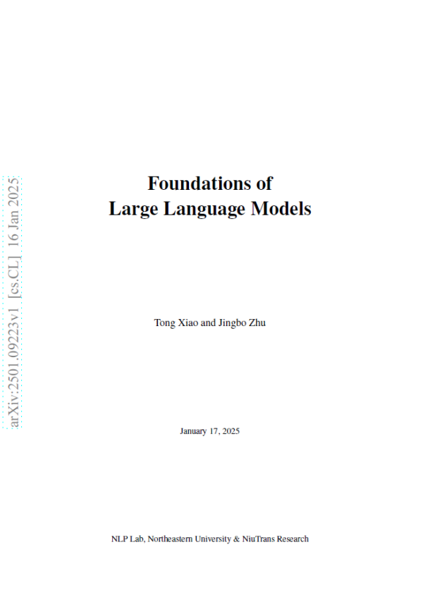 Foundations of Large Language Models
